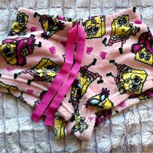 SpongeBob SquarePants Pink Fleece Shorts